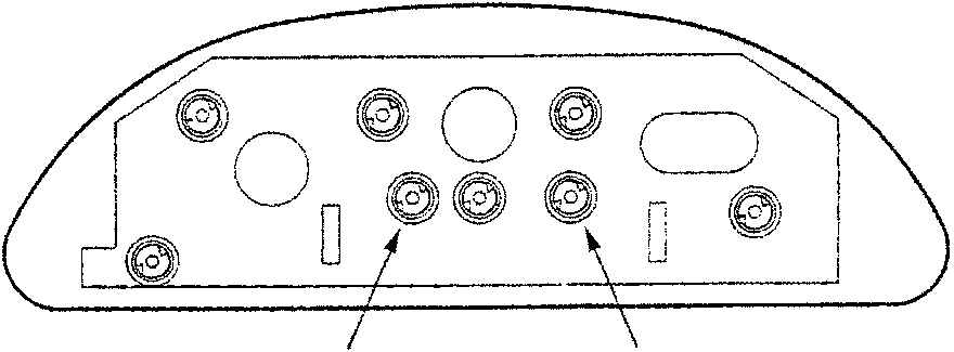 Instrument cluster back view showing mounting points and connectors