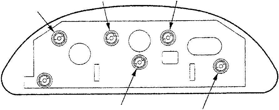 Control panel lighting diagram for models up to M.Y. '98