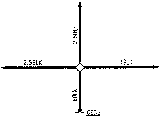 Diagram showing electrical connections for third stop light, rearscreen wiper, luggage compartment light, rear fog guards, reversing lights, direction indicators, sidelights/stoplights, and earth point G63a.