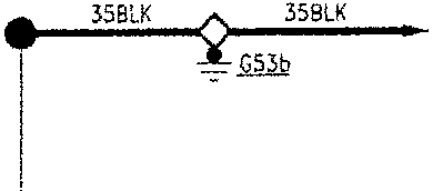Diagram showing G318 connected to power supply via 35BLK wire, with A1 labeled.