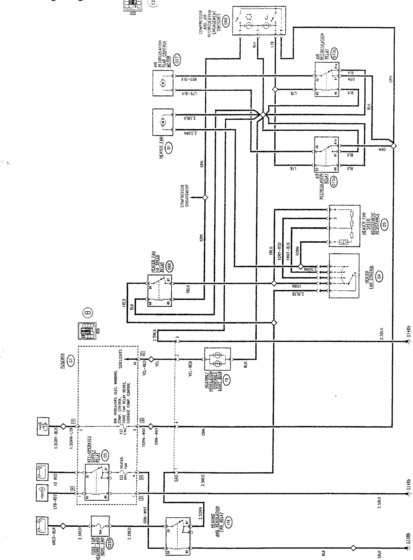 Manual air conditioner wiring diagram