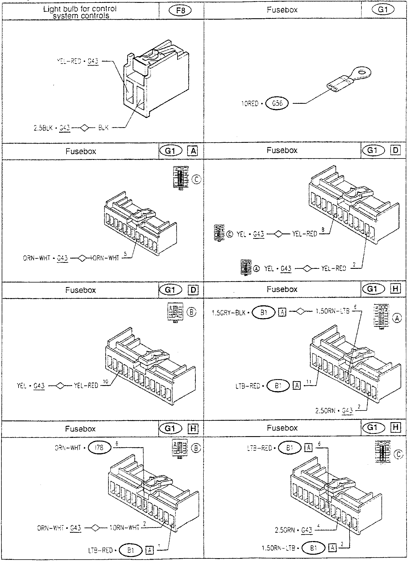 Light bulb for control system controls with wire connections