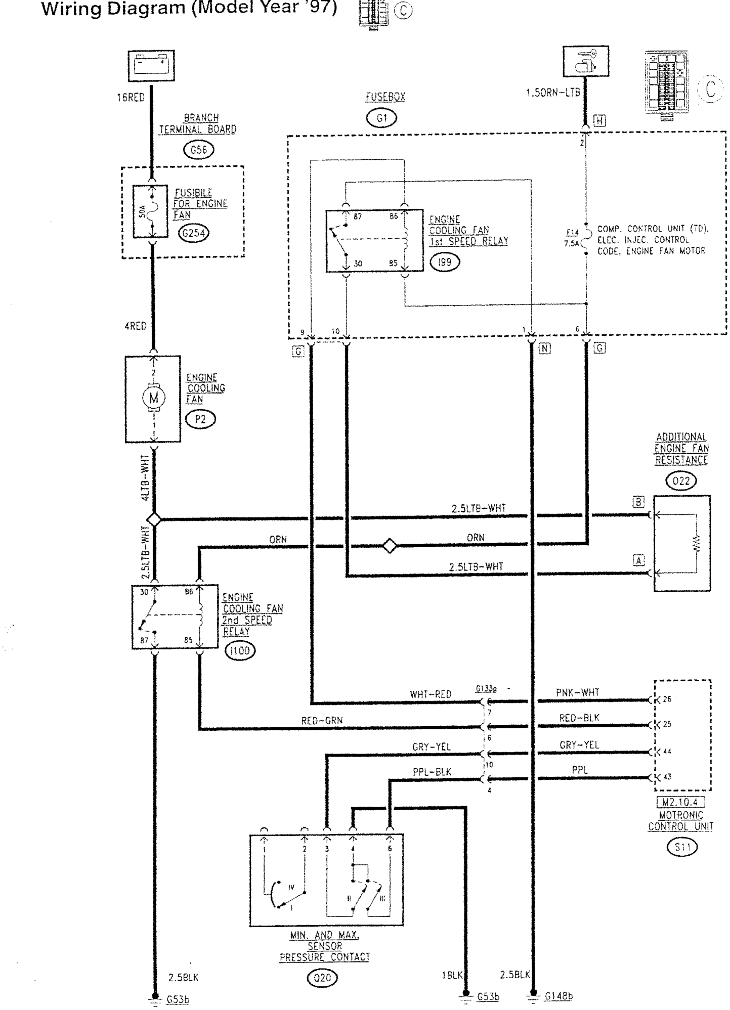 Wiring diagram (model year '97)