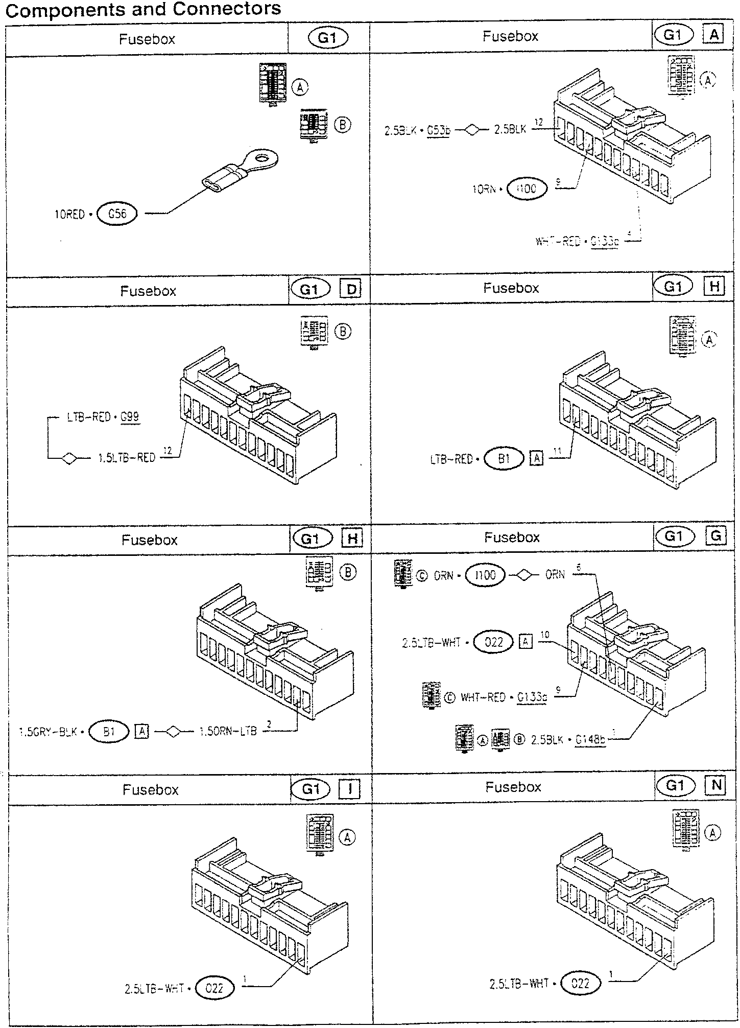 Fusebox with fuse G56 and connector B