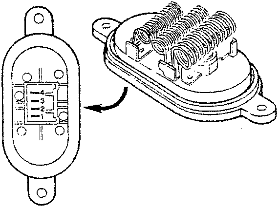 Climate control fan speed adjustment resistance