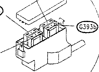 Close-up of electrical components including G393b, G393a, G254, G384, and G56.