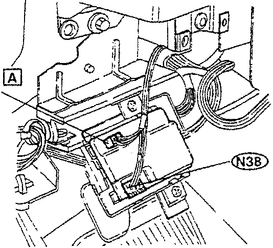 Diagram showing power window switch with pins 1 to 5