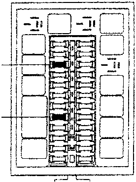 Diagram of an electrical fuse box with labeled fuses F16 and F15.