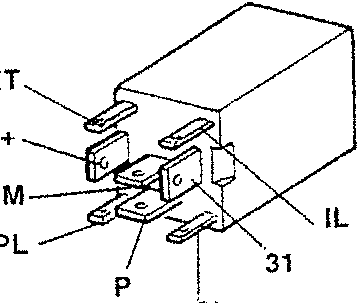 Windscreen wiper electronic intermittent device N14 diagram with labeled parts INT, +, COM, PL, P, IL, CL, and 31.