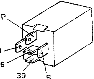 Headlamp washer timer N12 diagram with labeled parts P, 3, 56, 30, and S.