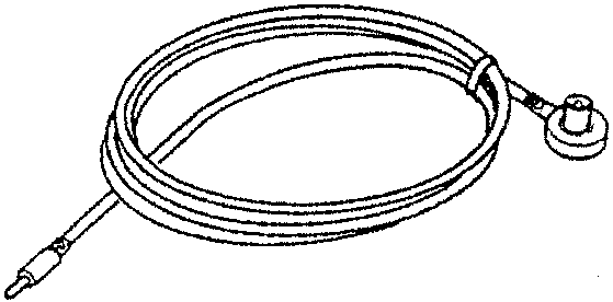 Coaxial cable coiled with connectors at both ends