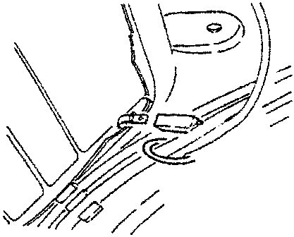Diagram showing heated rearscreen connection