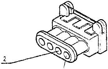 Front light cluster connector diagram with wire connections labeled 1YEL-BLK, 1YEL-BLK, and 1BLK-G53c.