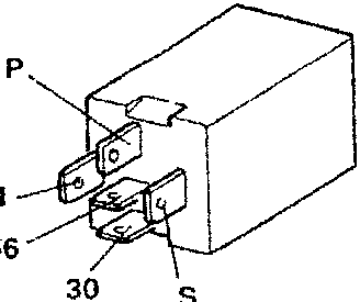 Headlamp washer timer N12 diagram with labeled terminals P, 31, 56, 30, S.