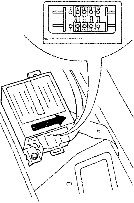 BECKER CONTROL UNIT PIN-OUT diagram showing a control unit with a connector and wiring.
