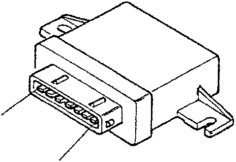 Illustration of compressor disengagement control unit with labeled pins