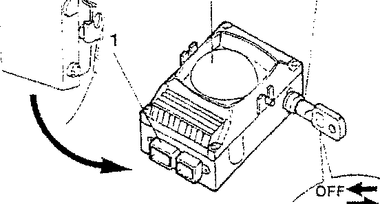 Control unit diagram showing electronic control unit, siren, and emergency key with labels 1, 2, 3.