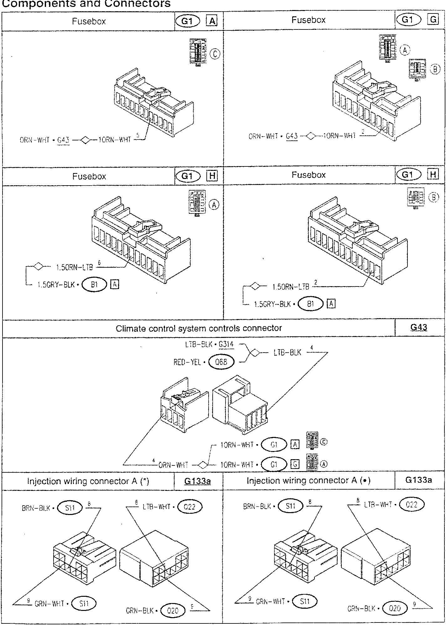 Fusebox diagram with terminal connections