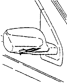 Outside air temperature sensor location on side mirror