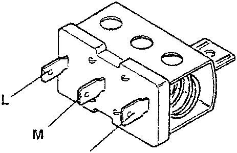 Diagram of a DIM-DIP device with terminals labeled L, M, H