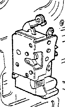 Diagram of door lock gear motor installation