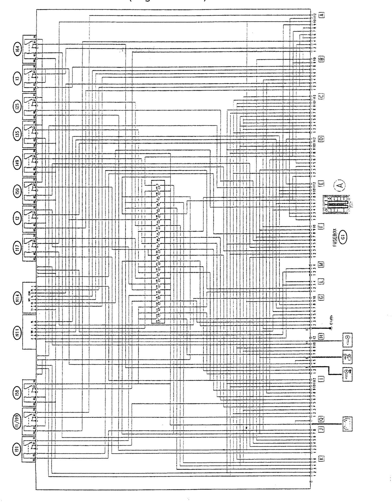 Wiring diagram box "a" ("high" versions)