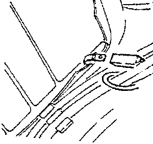 Diagram showing heated rearscreen connection