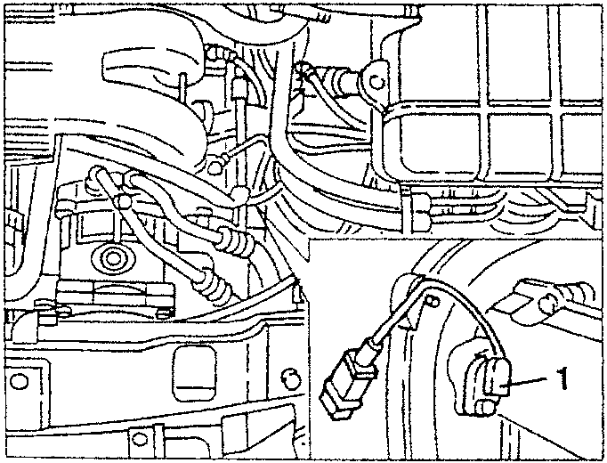 Timing sensor being removed from engine