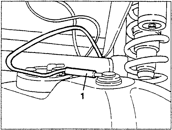 Diagram showing fuel vapour breather valve connection 1