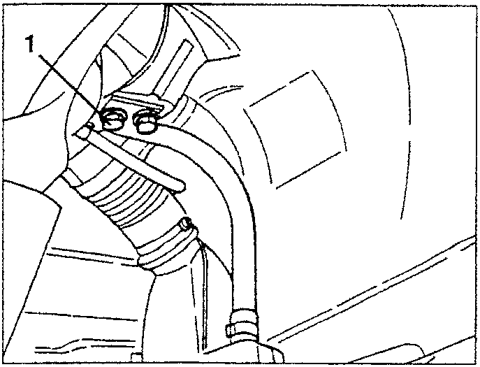 Diagram showing filler neck with screw 1
