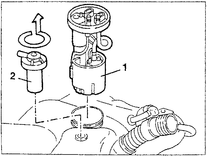 Fuel pump unit (1) and multi-purpose valve (2)