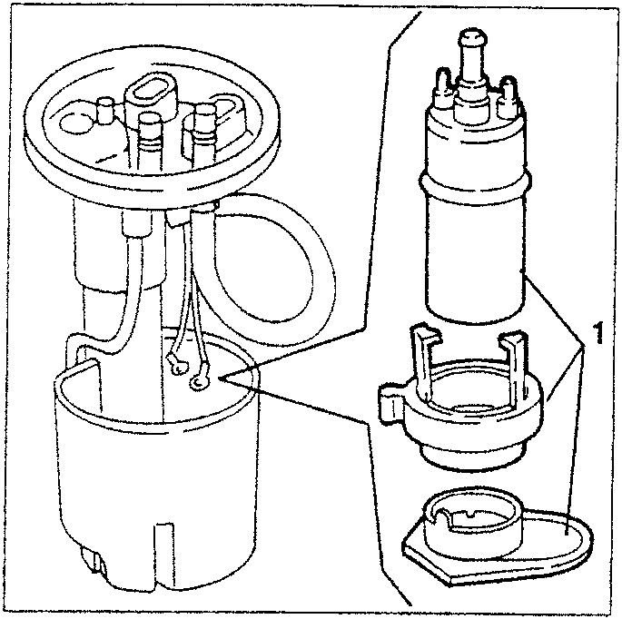 Electric pump with intake filter and support ring separated