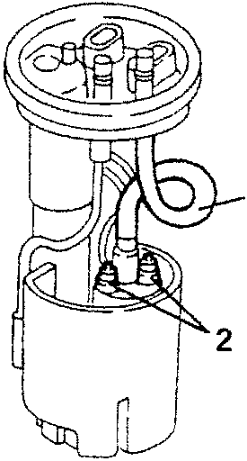 Electric pump with fuel delivery hose and electrical connections