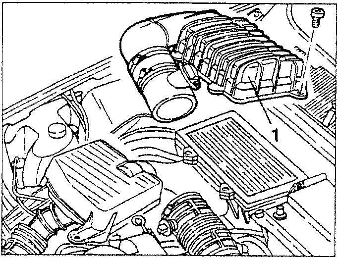 Air cleaner cover with air flow meter attached