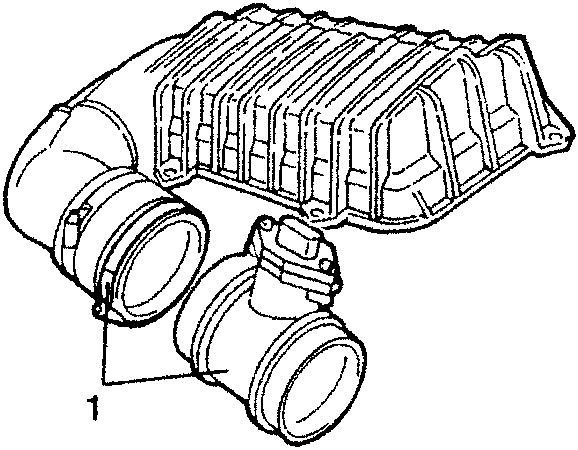 Air flow meter separated from air cleaner cover