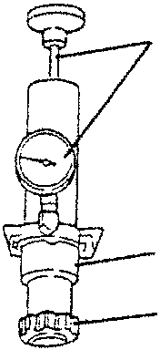 Testing device with labeled parts 1, 2, 3