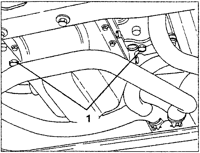 Coolant inlet sleeve disconnection point under the car.