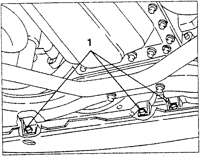 Diagram showing lower fan fastening screws