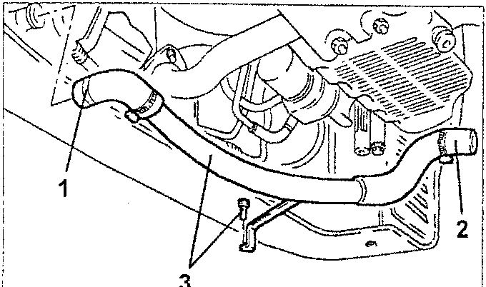 Coolant outlet sleeve disconnected from radiator and pump
