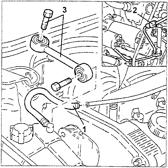 Engine bay showing coolant return pipe, rpm sensor, and power unit reaction rod