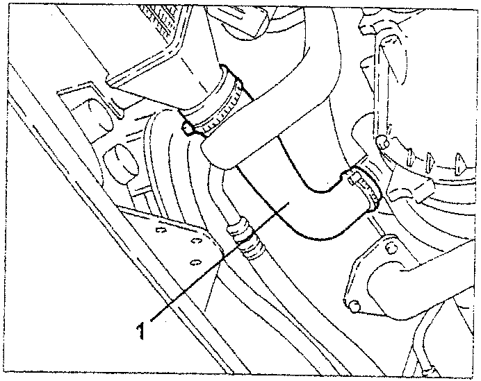 Air delivery pipe from turbocharger to heat exchanger