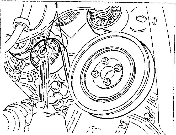 Engine components belt tensioner