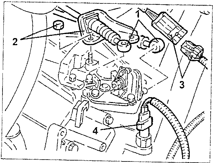 Gear selection and engagement cables, speedometer sensor, reversing lights sensor
