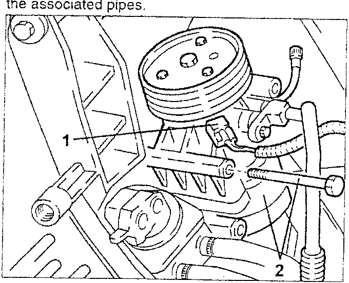 Conditioner compressor with associated pipes