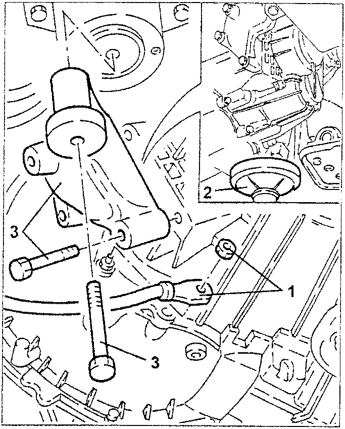 Power unit gearbox side support with bolts