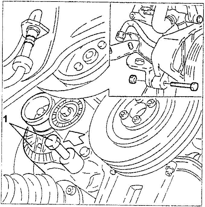 Alternator with mounting bolts