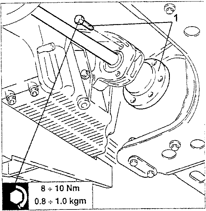 Intermediate axle shaft with fastening screws