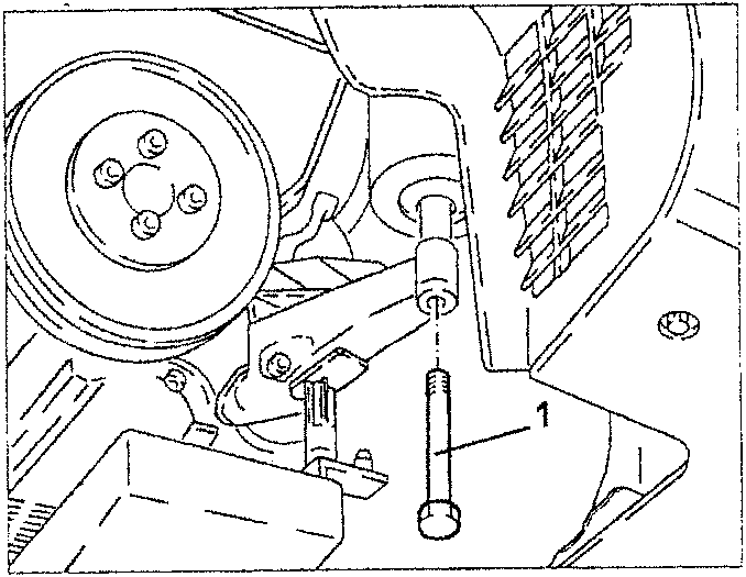 Timing gear side rigid engine support screw
