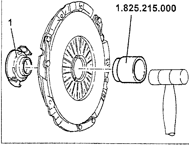 Clutch plate with thrust bearing and hammer tool