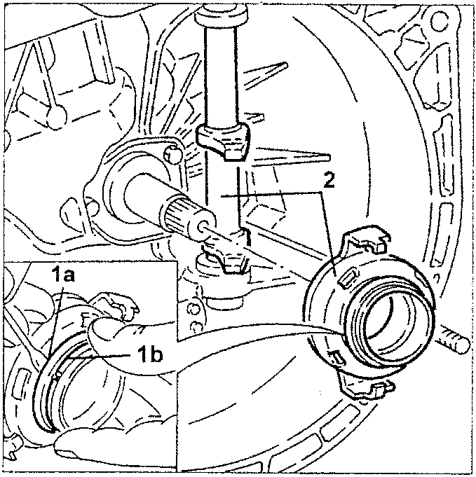 Thrust bearing installation with plastic taper ring and spring
